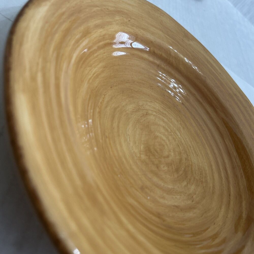 Tabletops Unlimited RUSTICO Bowl Hand Painted Collection Mustard Color 10” - Picture 3 of 10